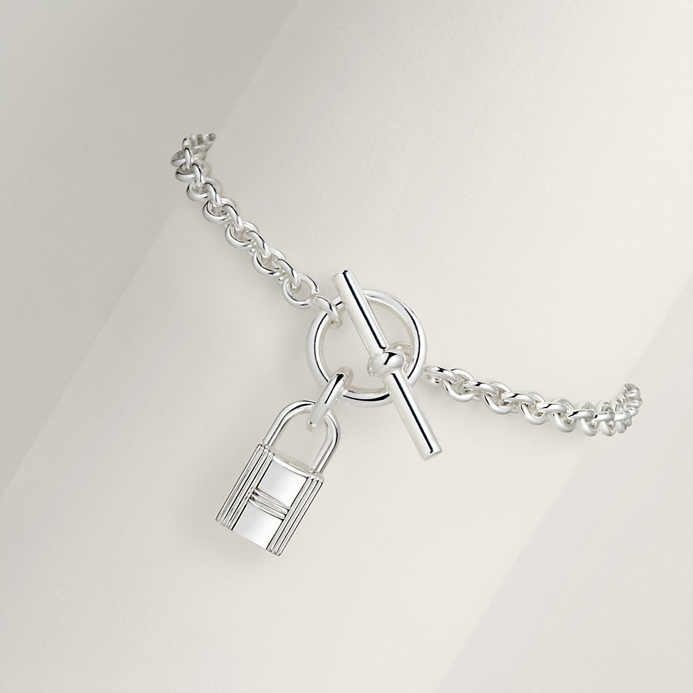 Silver sale lock bracelet